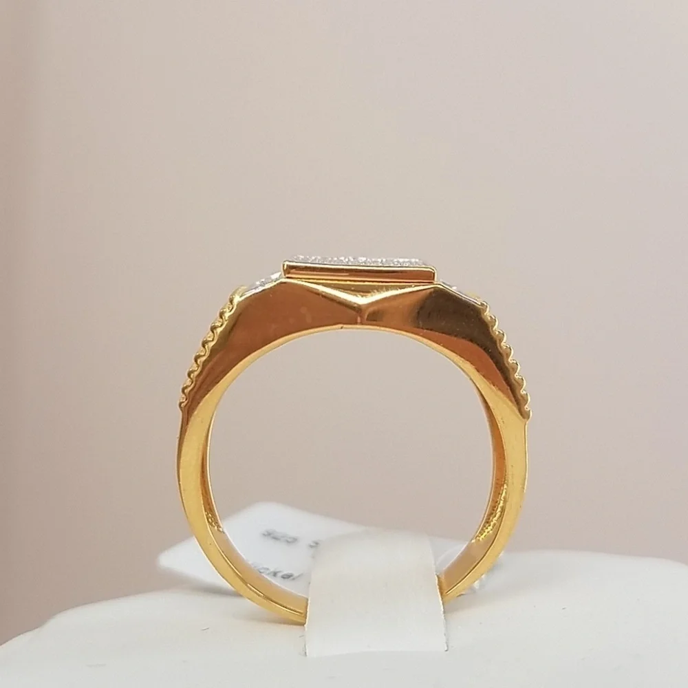 Gold plated men Wedding Band Ring